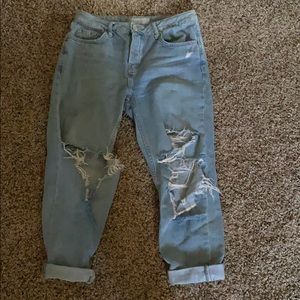 Topshop distressed boyfriend jean